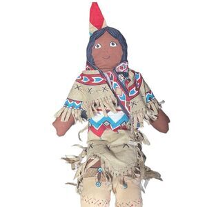vintage native american maiden cloth rag doll